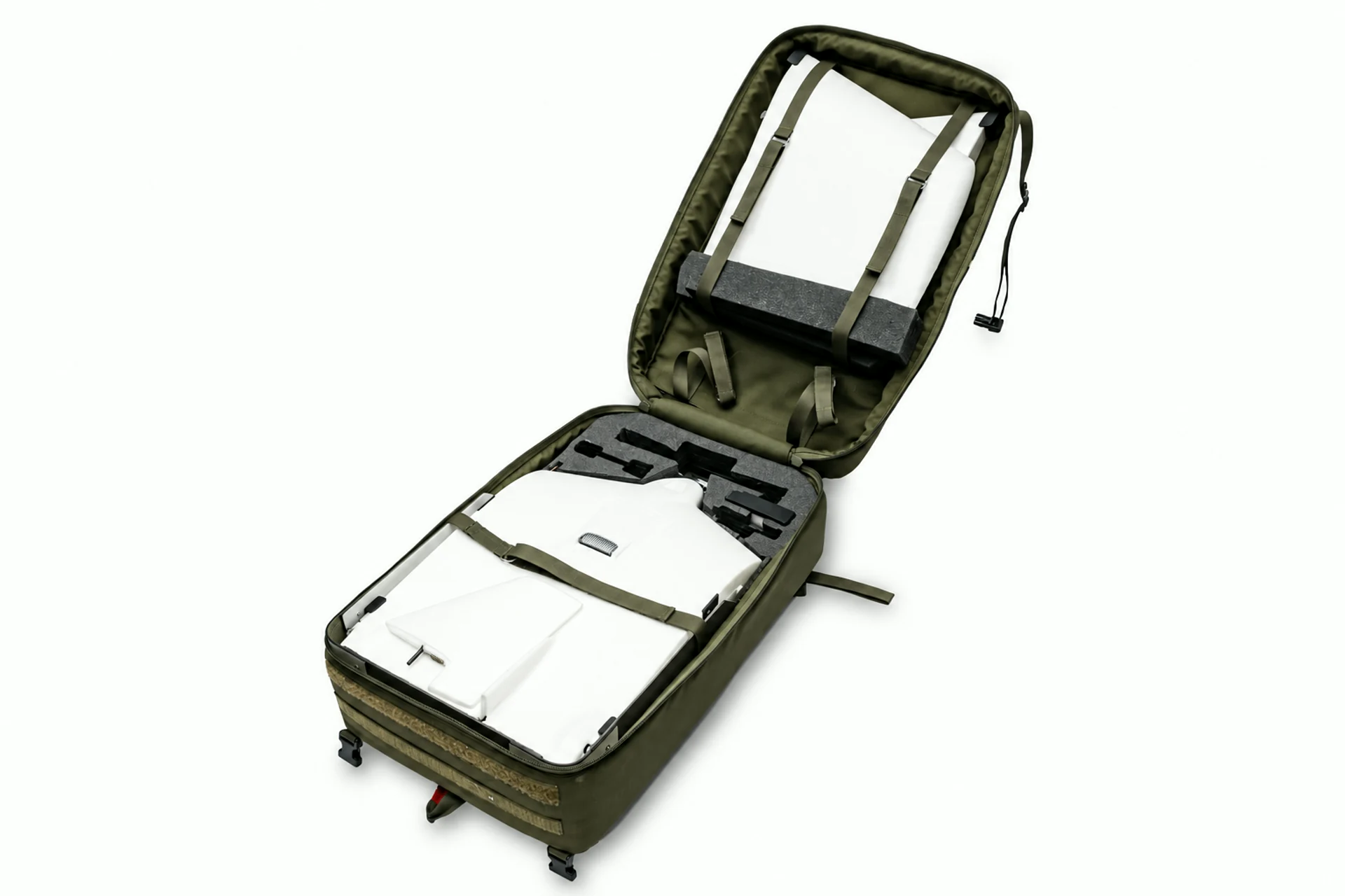 Transport backpack with modular SHADOWLEAF airframe components