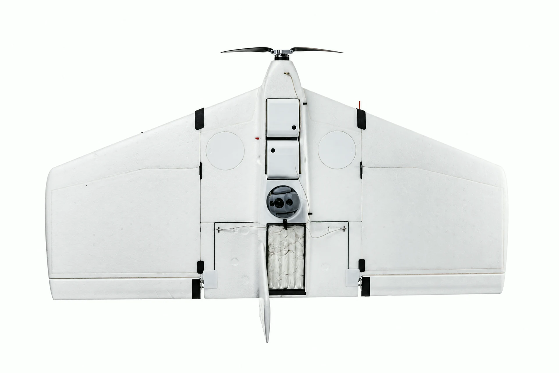 Underside of the SHADOWLEAF aircraft showing its modular components