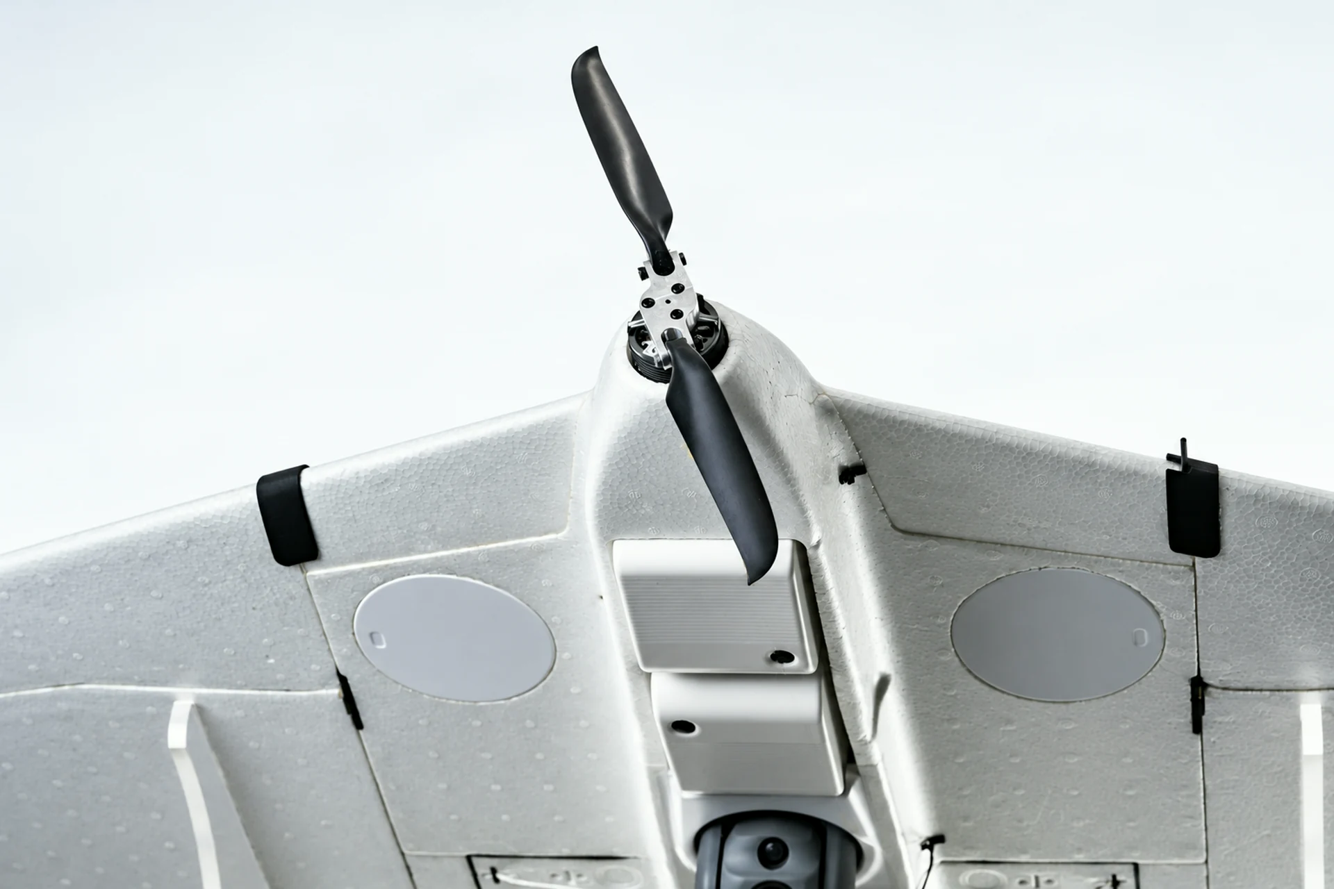 Close-up of the aircraft nose and propeller